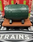 LGB 4047 Flatcar w/ Green Wine Barrel NEW NOS BOX Early Years Coupler
