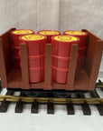 LGB 4045 Short Flat Car with 5 Shell Oil Drum Barrel Load G Scale