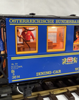 LGB 3013 G Scale Osterreichische Bundesbahnen Dining Car Lighted People LN