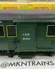 LGB 3019N Postal/Baggage Car w/Metal Wheels & Lights G Scale NOS LN Box
