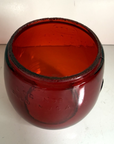 Vintage Red Glass Dietz Little Wizard Globe LOC-NOB For Lantern New York USA