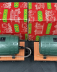 LGB G Scale 4047 Flat Car with Green Wine Barrel x 2 NOS