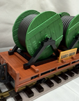 LGB 4002 Kabel Union Flat Car w/ Cable Spools Green G-Scale Red Box Germany