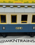 LGB G SCALE 3012#3 III BLUE/White PASSENGER COACH CAR NOS LN/BOX