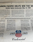 Vintage Complete 1969 Union Pacific Railroad Calendar Centennial Year 1869-1969