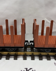 LGB 4045 STAKE FLATCAR (2) LN with Box G Scale