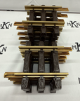 LGB 1008 10080 75mm Straight Brass Track Sections 9 total with box G Scale