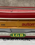 LGB 41610 Automatic Barrel Dump Car w/Load - Metal Wheels New In Box With Sleeve
