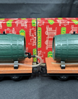 LGB G Scale 4047 Flat Car with Green Wine Barrel x 2 NOS