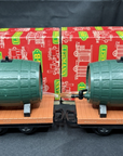 LGB G Scale 4047 Flat Car with Green Wine Barrel x 2 NOS