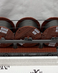 LGB 42580 G Scale Heavy Duty 8-Axle Depressed Center Cable Reel Flat Car NIB