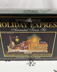 New Birght 380-4 Holiday Express Animated Train Set Log Mill Wood Car New G