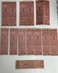 Vintage CHESSIE C & O TICKET RAILROAD RAILWAY RR PASS 12740-12750 (11 total)