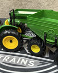 Ertl John Deere Green Metal Tractor Toy Chart 5732 Tool 61-1351 & Plastic Wagons