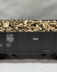 G Scale 1/24 Split Firewood Hand Cut Real Wood (1 Full Load) Hopper Load Only