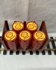 LGB 4045 Short Flat Car with 5 Shell Oil Drum Barrel Load G Scale