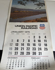 Vintage Union Pacific Railroad 1974 and 1975 Wall Calendar 23 in x 12.5 in NOS