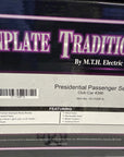 MTH 10-1122-0 Tinplate Traditions BLUE with BRASS Presidential Passenger Set