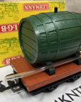 LGB 4047 Flatcar w/ Green Wine Barrel NEW NOS BOX