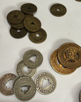 Vintage Railroad Railway Tokens Lot Good For One Fare Ride Coins Railroadiana