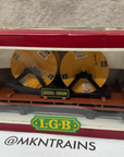 LGB 4002 G Scale Kabel Union Flatcar with Green Cable Reels New/Box