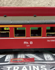 LGB G 3063 RED RHB PASSENGER CAR lighted VG/BOX G Scale