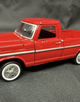 MOTORMAX 1969 FORD F-100 PICKUP TRUCK RED 1/24 (1:24) DIECAST NO BOX