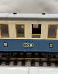 LGB 3012 Blue Beige Passenger Coach 3rd Class Early Years G Vintage Yellow Box