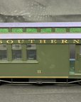 Bachmann G scale Southern Wood sided passenger cars #11 REA, #100 Coach