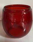 Vintage Red Glass Dietz Little Wizard Globe LOC-NOB For Lantern New York USA