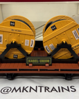 LGB 4002 G Scale Kabel Union Flatcar with Green Cable Reels New/Box