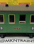 LGB 3009 3rd Class Green Passenger Car Vintage LN/Box G Scale