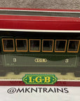LGB 3040 G Scale LGB 3rd Class Green Coach Car #3 New In Box
