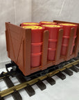 LGB 4045 Short Flat Car with 5 Shell Oil Drum Barrel Load G Scale