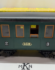 LGB 3009 Green 3rd class Passenger car EX/Box Early Years Vintage G Scale