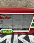 LGB 43913 SEABOARD RAILWAY, SILVER METEOR BOX CAR Metal Wheels Kadee Couplers LN