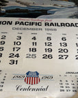 Vintage Complete 1969 Union Pacific Railroad Calendar Centennial Year 1869-1969