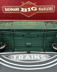 Bachmann G 97490 PRR Liberty Bell Green, 4-DOOR BAGGAGE, Lights, Metal Whls. LN