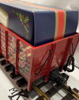 LGB 4021CT Christmas Train Low Side Wood Gondola Wagon with Gift Box G Scale