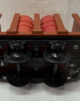 LGB Lehmann 4045 Short Flat Car with 5 Shell Oil Drum Barrel Load G Scale