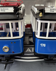 LGB 20202 2035 Trolley Street Cars Set Blue G Scale Tested LN/Box