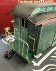 Bachmann G 97490 PRR Liberty Bell Green, 4-DOOR BAGGAGE, Lights, Metal Whls. LN