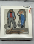 Preiser 45020 G Scale Workers Figures with Fork & Wheel Barrow