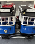 LGB 20202 2035 Trolley Street Cars Set Blue G Scale Tested LN/Box