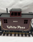 Bachmann G Scale Caboose White Pass #903 metal wheels