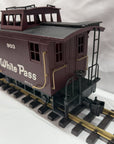 Bachmann G Scale Caboose White Pass #903 metal wheels