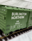 Aristo-Craft Art- 46063 Burlington Northern Steel Boxcar Green #189355 G Scale