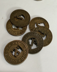 Vintage Railroad Railway Tokens Lot Good For One Fare Ride Coins Railroadiana