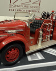 1941 GMC FIRE TRUCK ENGINE RED WITH ACCESSORIES 1:24 BY ROAD SIGNATURE 20068