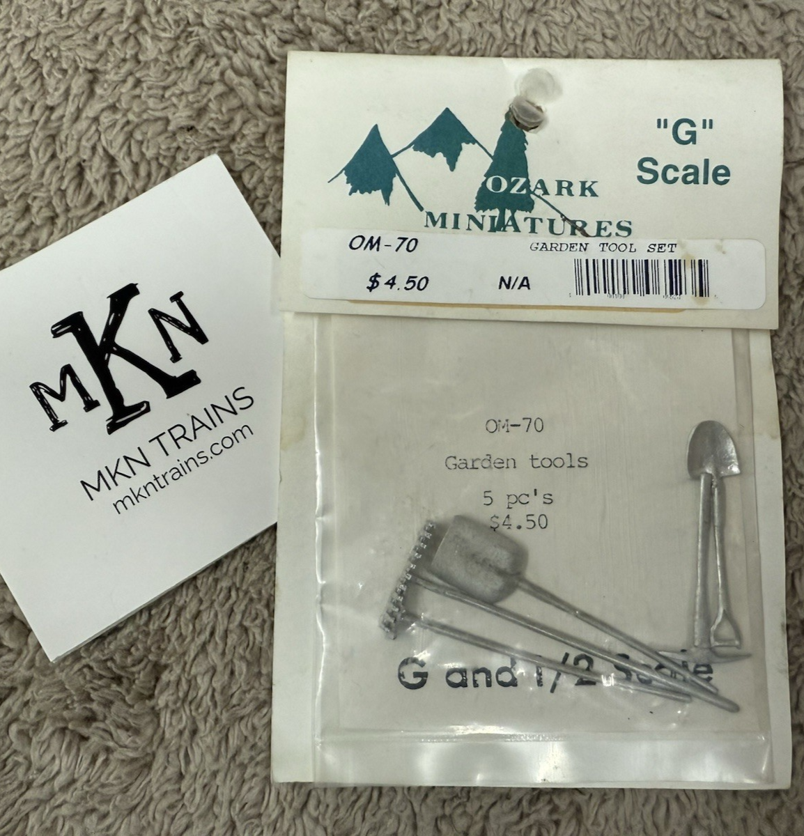 Ozark Miniatures G Scale GARDEN TOOLS (5 pc) OM70 New MKN Trains